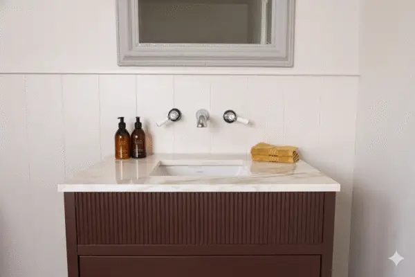 Reeded Drawer double Vanity - Image 3
