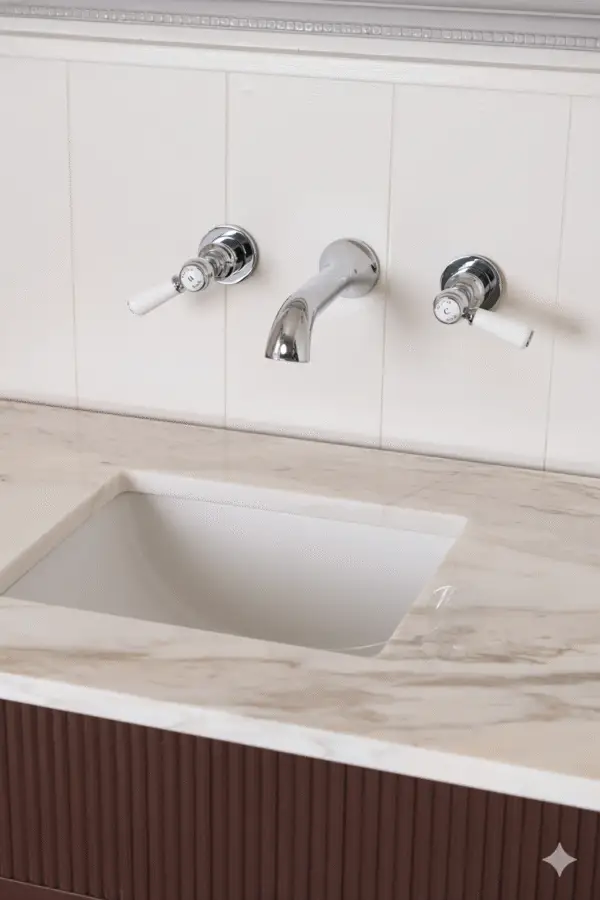 Reeded Drawer double Vanity - Image 2