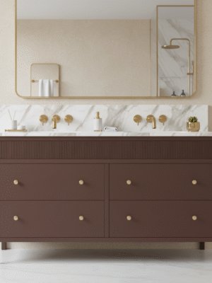Reeded Drawer double Vanity